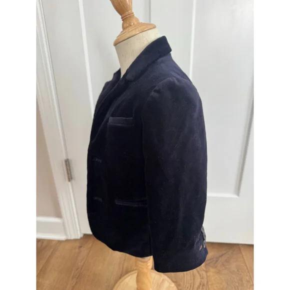 Baby ZARA Navy Velvet Blazer 12-18 Months - Picture 2 of 7